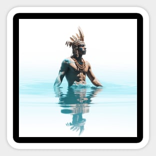 Inca in water Sticker